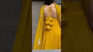Georgette anarkali yellow suit set | perfect for haldi #song #punjabisong #ethnicwear #fashion #yt