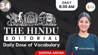 Daily dose of Vocabulary | By Sheena Arora | For All Competitive Exams | Day 34