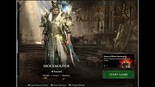 Irontusk341 Diablo IV Paladin Gameplay (First Run)