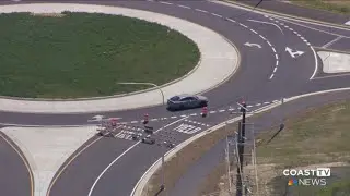 Five Points roundabout partially open