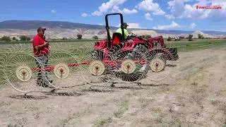 Mahindra 45 Series Tractor Demo | 5 Wheel Hay Rake