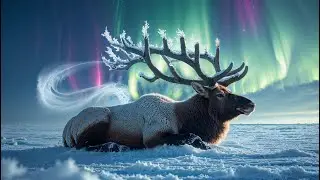Frozen Serenity ❄️ | The Ice Elk of the North – A Mythical Peace Journey
