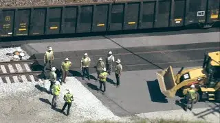 Train derailment shuts down roads in Valparaiso, Indiana: police