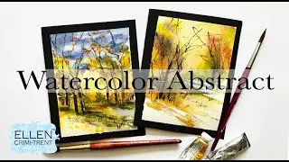 Watercolor Abstract Landscape Cards