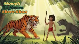 Mowgli, Baloo & Bagheera |The Man-Cub&rsquo;s #junglebookcharacters  #kidsmusic  #animatedsong  #sunoai