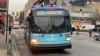 West Side Bound 2020 New Flyer XE60 Xcelsior 4955 M14A Select Bus Service At Essex St & Delancey St