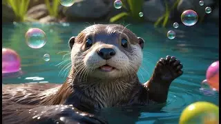 Five Little Otters Float Float Float | Cute Animal Song & Counting Nursery Rhyme---