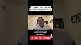 3 ✅Tips for IMGS/Doctors 👨🏻&zwj;⚕️for Competitive Specialties 😱