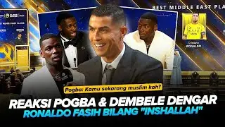 Bikin Pogba & Dembele KAGET!!! Reaksi Dembele & Pogba Dengar Ronaldo Bilang Inshallah di Globe Award