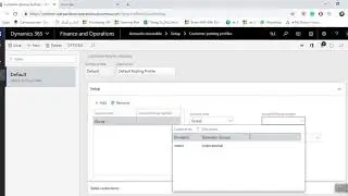 Customer Posting Profile Setup in D 365