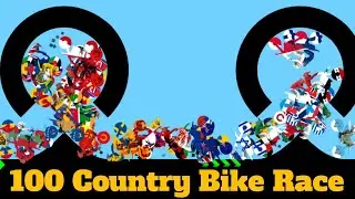 100 Countries Dirt Bike Race Tournament in Algodoo - Motocross Bike Racing | Bike Racing Legends