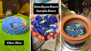 Butterfly Pea Flower Ghee Rice | Most Healthy Blue Fried Rice Recipe