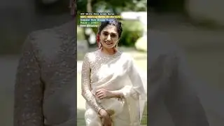Off White Pure Linen Saree With Sequins Work Blouse #saree #offwhite #linen #onlineshopping #pooja