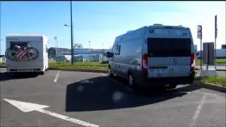 Motorhome parking at Roscoff Ferry Port, Finist&egrave;re, France