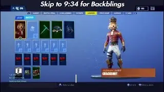Fortnite Crackshot with Backblings and Emotes Showcase