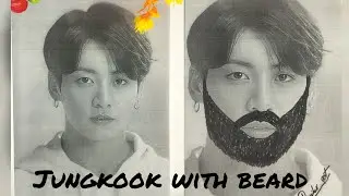 Jungkook drawing with beard styles 😁 BTS army special drawing/btsfan #bts #btsdrawing #junkook 