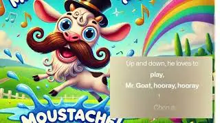 Mr. Goat&rsquo;s Moustache | Funny Animal Rhyme for Kids #NurseryRhymes #KidsSongs #animalsongs