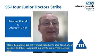 Junior Doctor Strike update: Deputy Medical Director Paul McArdle