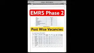 EMRS phase 2 post wise vacancy