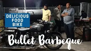 BBQ on Royal Enfield | Bike BBQ aka Bullet BBQ | Bullet Barbeque Chicken | Hyd Street Food😋😋😋