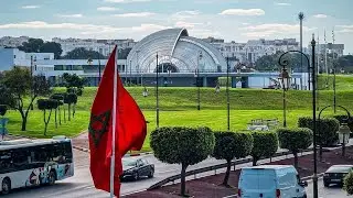 RABAT شوف منظر بلحظة ربانية وعبقرية مغربية للمدخل الجنوبي ومركب مولاي عبدالله ومحطة قطار حي الرياض