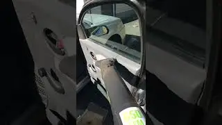 Cleaning inside of car with an Electric Leaf blower