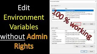Set path variable without admin rights in window 10 | Add environment variable without admin rights