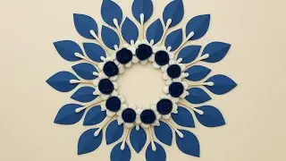 Unique Flower Wall Hanging Quick Paper Craft   Paper WallHanging Craft Ideas#diy #walldecor #flowers