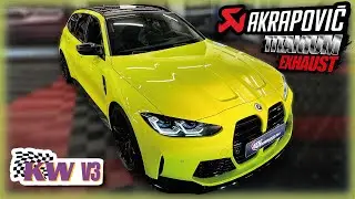 AKRAPOVIC Titan Abgasanlage + KW V3 Gewindefahrwerk passend für BMW M3 Competition Touring G81