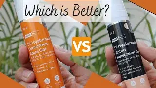 DermaCo Aqua Gel Vs Tinted 1% Hyaluronic Sunscreen | Which is Better?