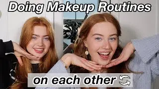 Sisters do Opposite Makeup Routines On Each Other *Ruby and Raylee | R Studios