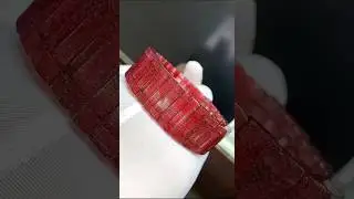 天然最高等級超七紅髮水晶手排順髮絲手排 透明水頭十足 潤滑細膩  寬22mm厚5.6mm 喜歡高貨的來 Red Rutilated Quartz Melody's Stone Sacred Seven