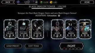 Fatal Black Dragon Tower. Fight 194 Mortal Kombat Mobile.