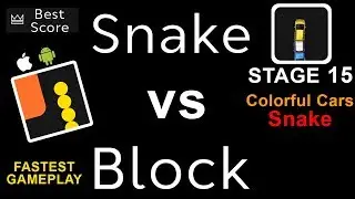 Snake vs Block | Stage 15: Colorful Cars Snake | Best Score | PLAY mAdy