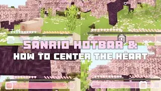 ⋆𐙚 Minecraft Be ˚⋆ สอนทำรูปหัวใจตรงกลาง Sanrio Hotbar & how to center the heart 🎀🐩💐