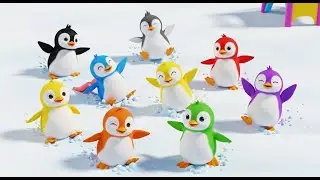 Eight Little Toy Penguins Waddle Waddle Waddle | Nursery Rhymes for Kids & Baby Songs