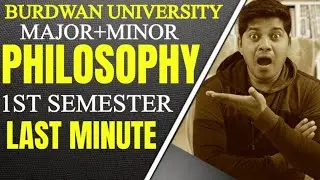BA 1ST SEMESTER MAJOR+MINOR PHILOSOPHY LAST MINUTE SUGGETION BURDWAN UNIVERSITY 2026 ।।