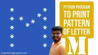 Python Program to Print Pattern of Letter M || Pattern Programming