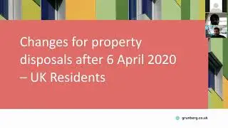 Webinar - Reporting Disposals of UK Residential Property