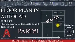 HOW TO DRAW/MAKE *FLOOR PLAN* IN AUTOCAD Part#1 With Simple Tools/Commands in Urdu/Hindi