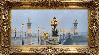 Foggy Night at Pont Alexandre III &ndash; Cinematic Paris Ambience in Frame Art (No Sound)
