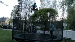 Triple Backflip Landed on Garden Trampoline!