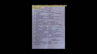 #bed ll #partial  2081 #sports #science and #games #tu #exam #question #paper