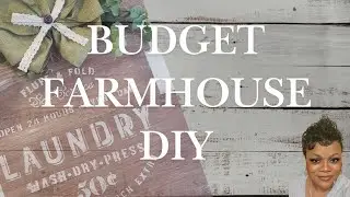 Transform  Your Laundry Room l Easy Farmhouse Wall Sign DIY 