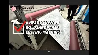 4 Heads + Feeder: Roll Sandpaper Laser Cutting Machine