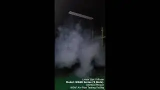 Linear Slot Diffuser Smoke Performance Test (Vertical Throw) for model WASD25-3