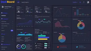 Адаптивный шаблон административной панели, разработанный с использованием HTML, CSS и JavaScript.