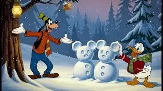 ❄️🕯️ Vintage Disney Winter Memories | Donald & Goofy Enjoy a Quiet Night with 1950s Oldies Nearby 🌙