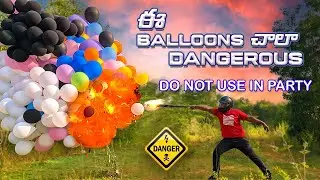 BIGGEST HYDROGEN BALLOON BLAST | Helium Balloons Explosion | Telugu Vlogs | Trickenture