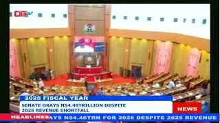 Senate Okays N54.48 Trillion Despite 2025 Revenue Shortfall